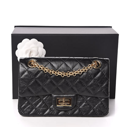 Chanel Aged Calfskin Quilted 2.55 Reissue Mini Flap Black 12 of 12