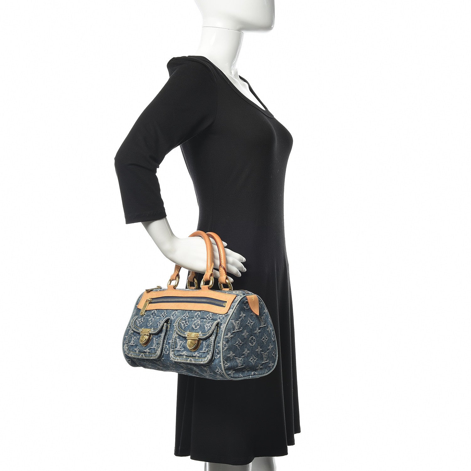 Louis Vuitton Monogram Denim Neo Speedy Blue 2 of 14