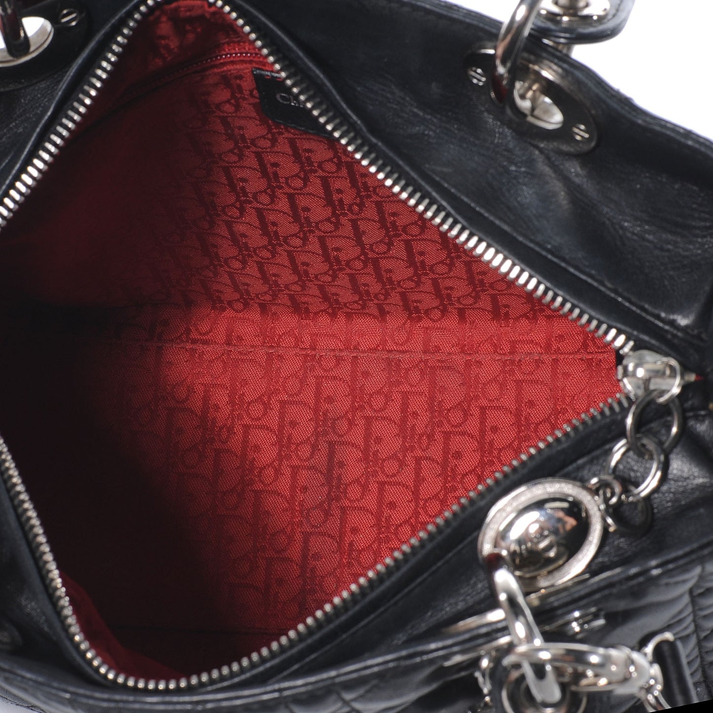 Lambskin Cannage Medium Lady Dior Black