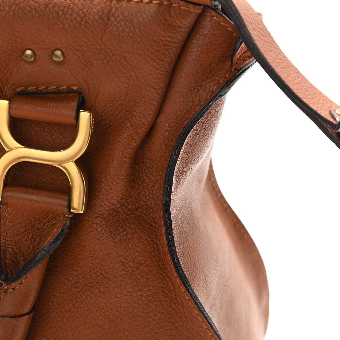 Calfskin Medium Marcie Satchel Tan