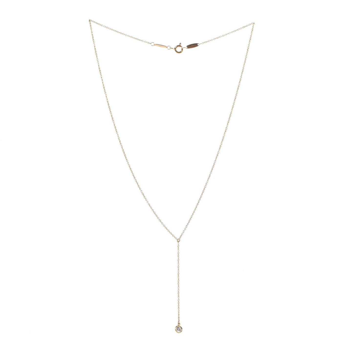 18K Yellow Gold Diamond .17ct Elsa Peretti Diamonds by the Yard Lariat Necklace