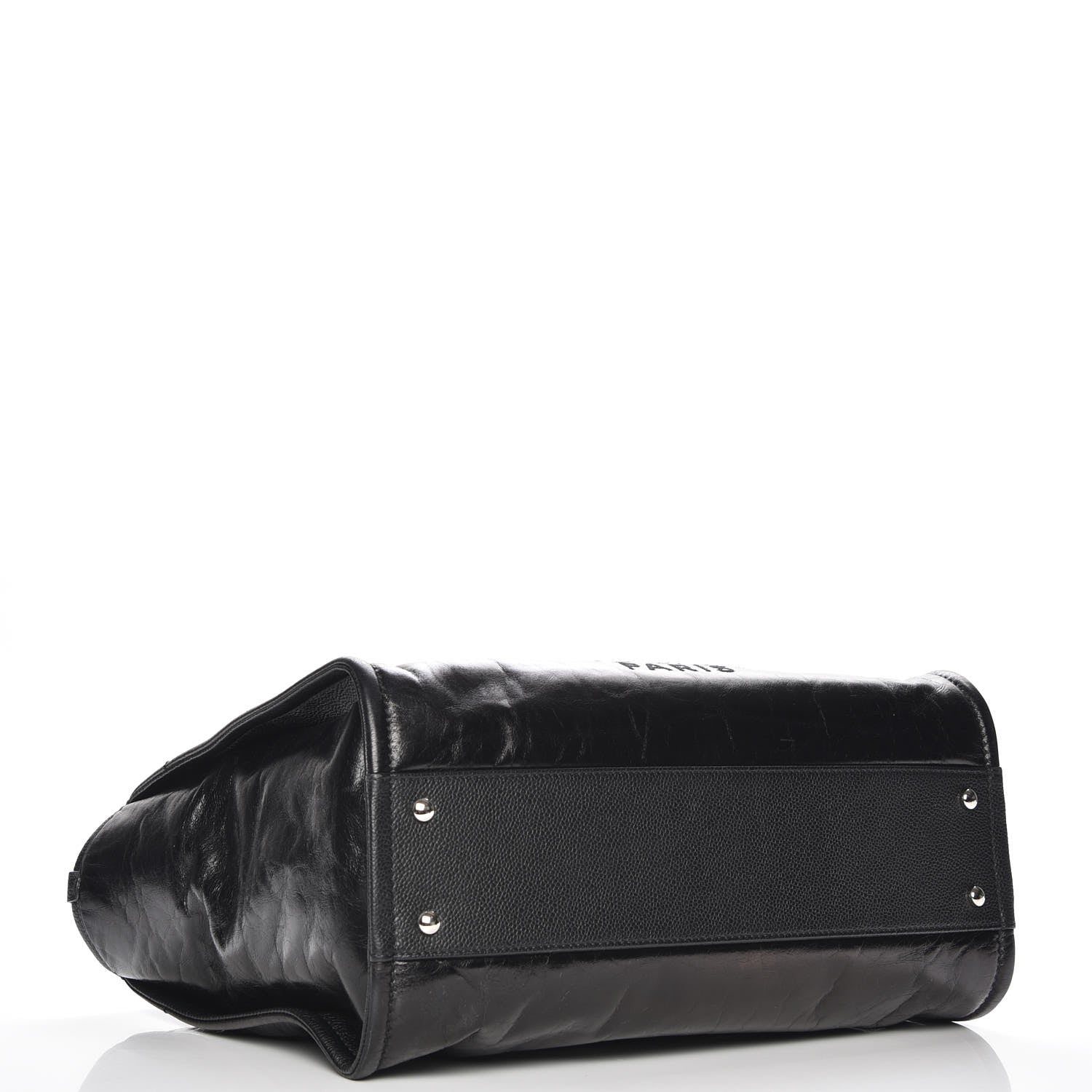 Chanel Glazed Calfskin Small Deauville Tote Black 4 of 7