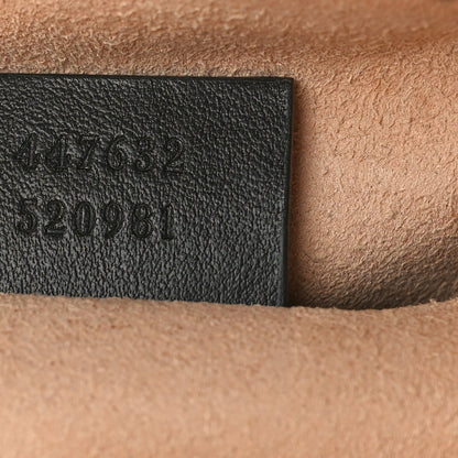 Gucci Calfskin Matelasse Small GG Marmont Chain Shoulder Bag Black 7 of 10