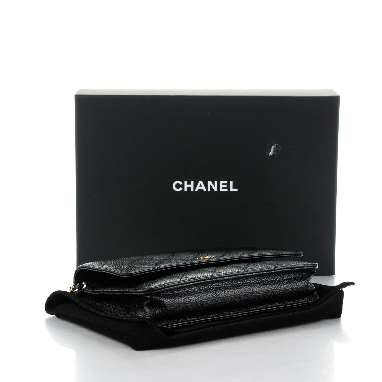 Chanel Caviar Quilted Wallet On Chain WOC Black 4 of 8