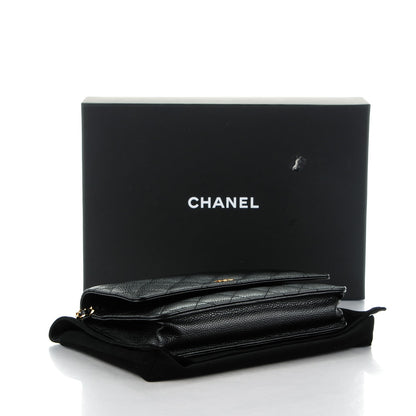 Chanel Caviar Quilted Wallet On Chain WOC Black 4 of 8