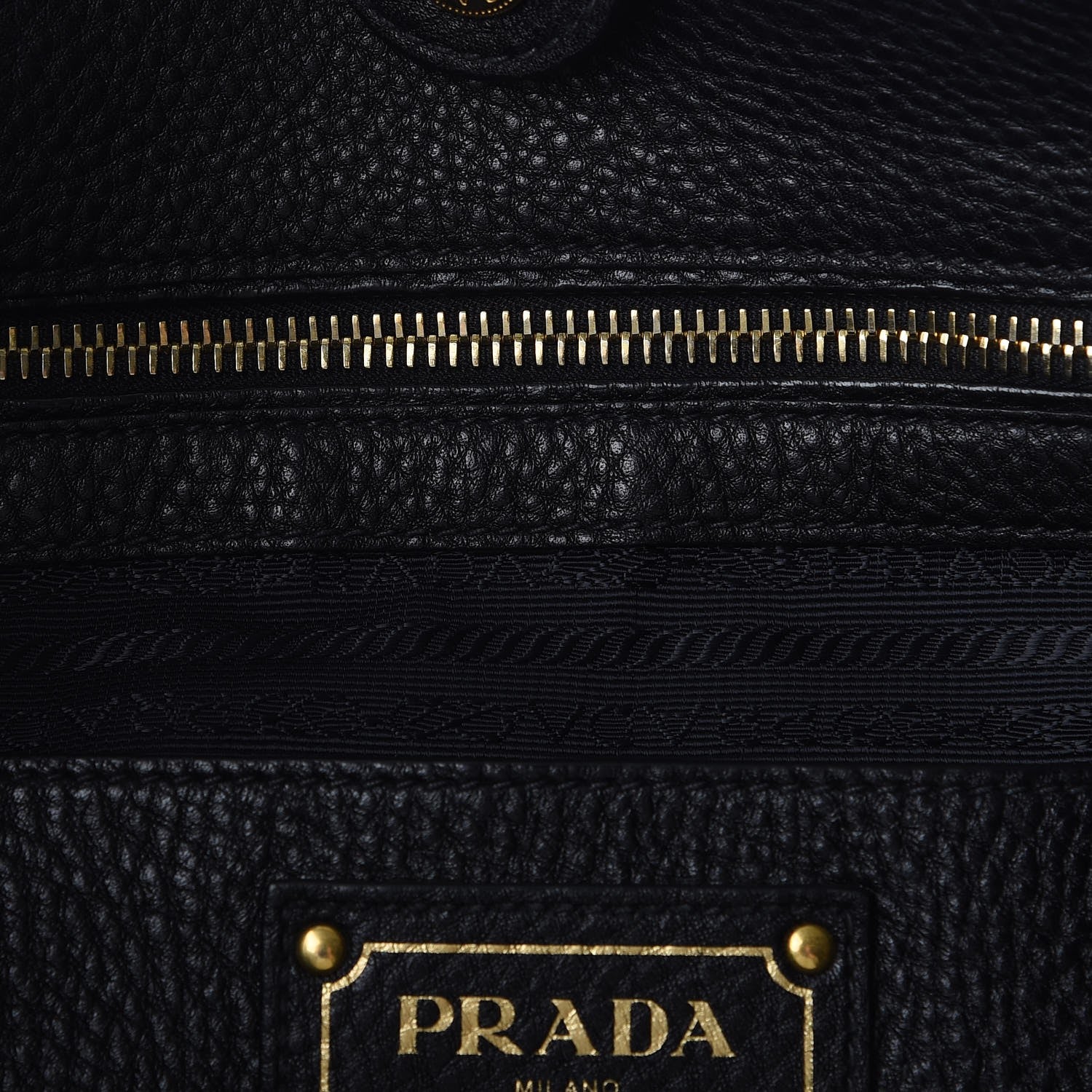Prada Vitello Daino Tote Nero Black 9 of 13