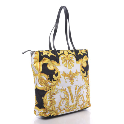 Versace Nylon Baroque Print Tote Black 3 of 9