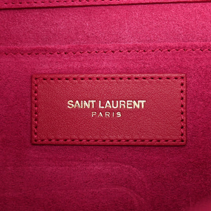 Saint Laurent Calfskin Classic Y Ligne Clutch Fuchsia 6 of 12