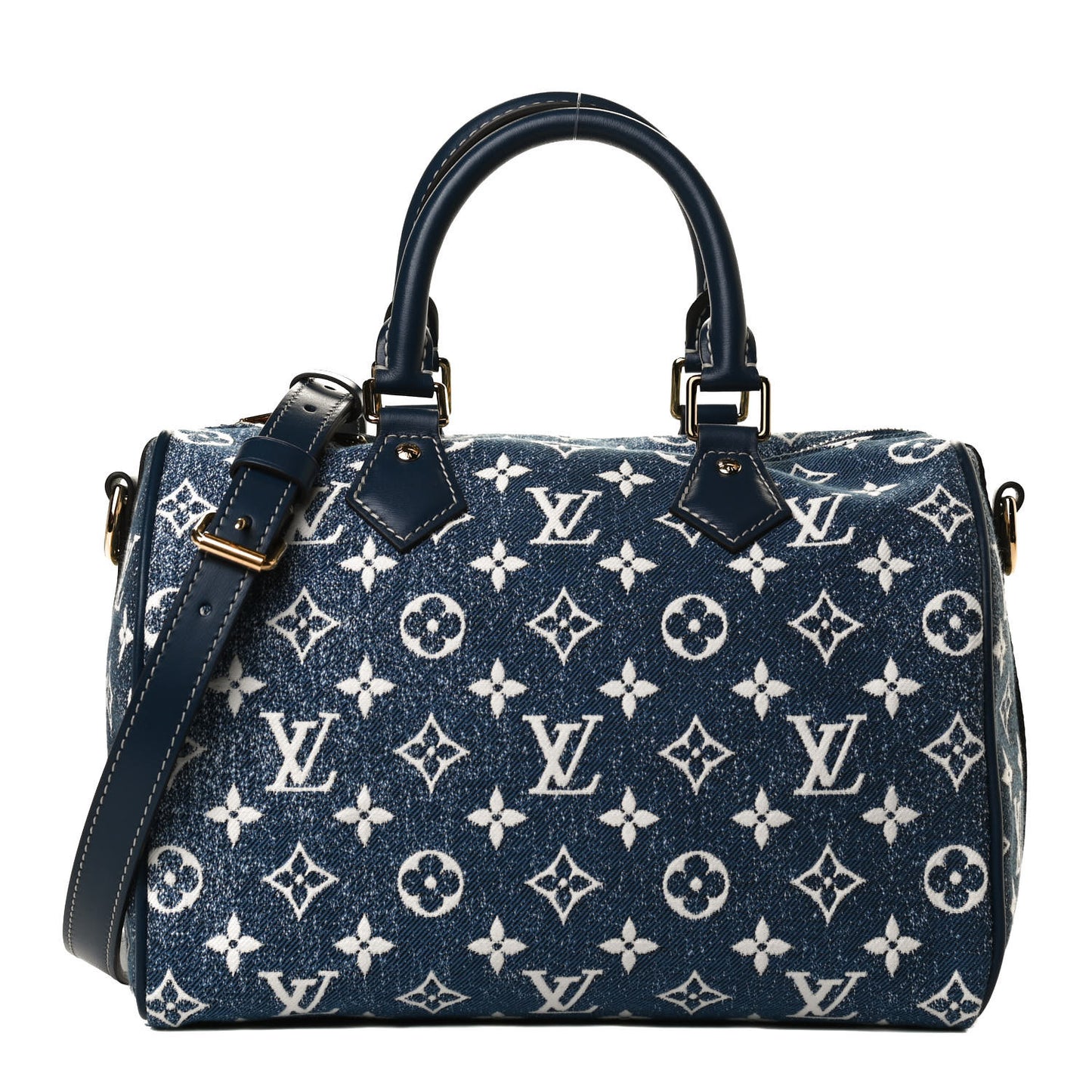 Monogram Jacquard Denim Speedy Bandouliere 25 Bleu