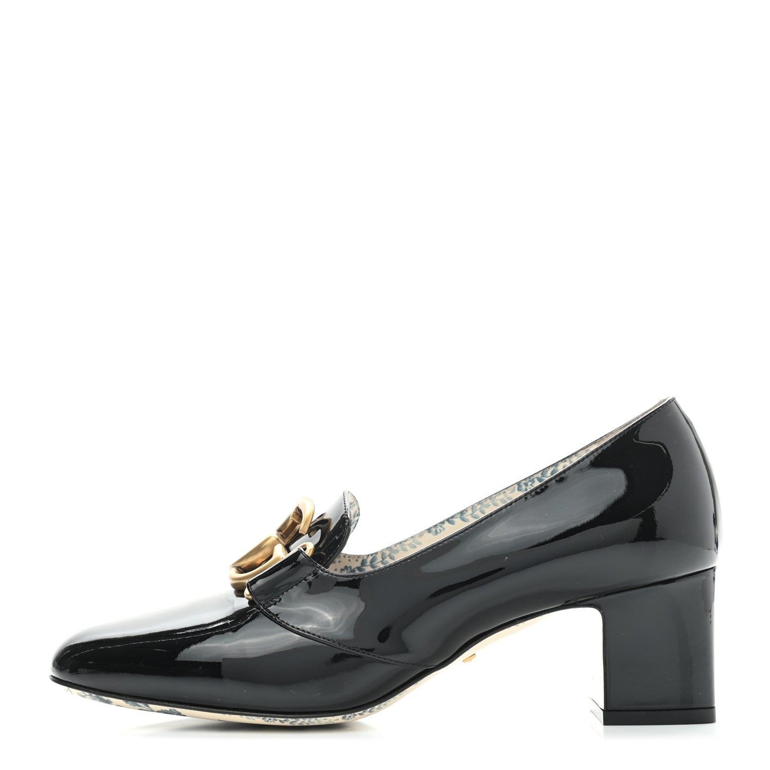 Gucci Vernice GG Victoire 55mm Loafer Pumps 38 Black 1 of 10