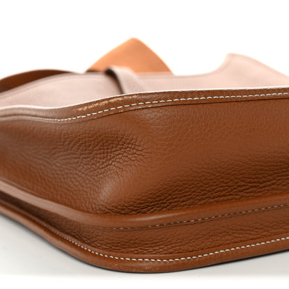 Hermes Taurillon Clemence Evelyne III PM Gold 9 of 11