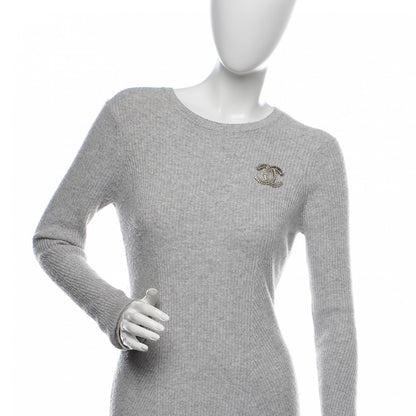 Chanel Baguette Crystal CC Brooch Silver 2 of 4