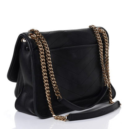 Saint Laurent Lambskin Matelasse Monogram Medium Niki Chain Satchel Black 2 of 4
