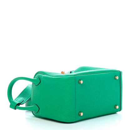 Hermes Taurillon Clemence Mini Lindy 20 Menthe 4 of 8