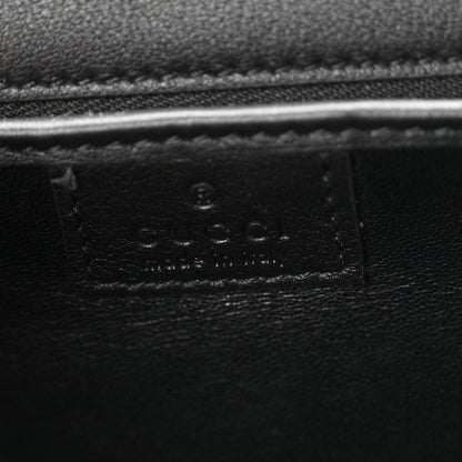 Gucci Shiny Polished Calfskin Medium Bamboo Diva Black 7 of 10
