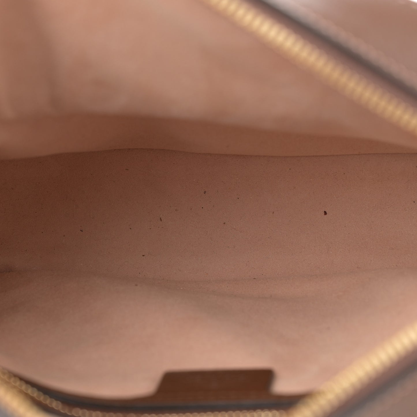 GG Supreme Monogram Small Horsebit 1955 Shoulder Bag Beige Brown Sugar