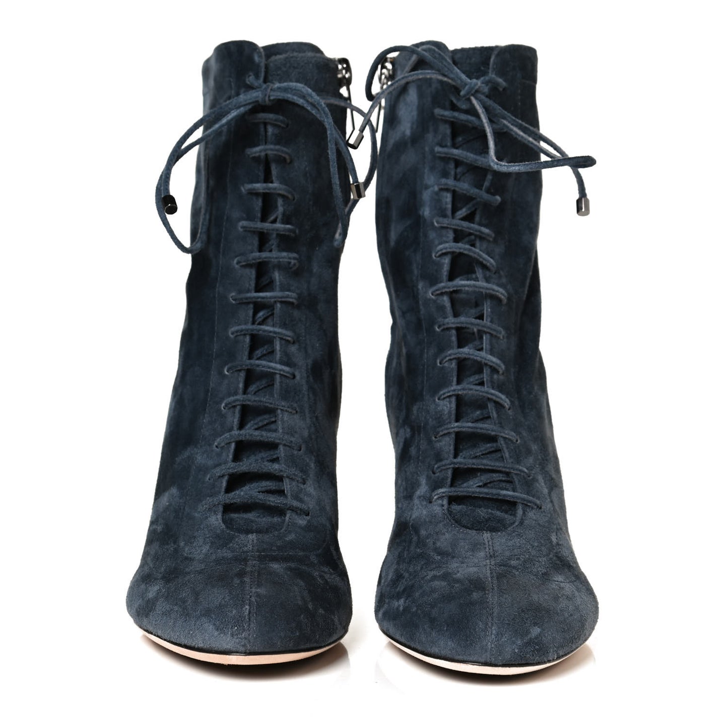 Cashmere Suede Daize 85 Lace Up Booties 39 Stormy Blue
