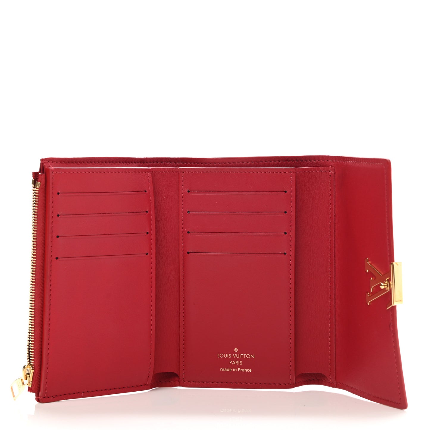 Taurillon Capucines Compact Wallet Rubis