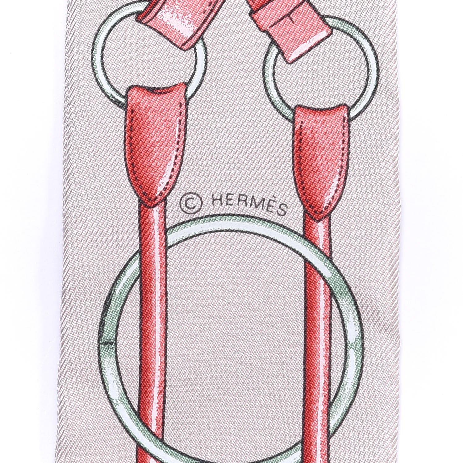 Hermes Silk Jumping Twilly Beige Rose Vieux Rose 4 of 4