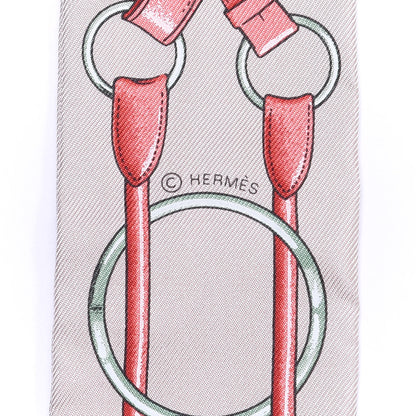 Hermes Silk Jumping Twilly Beige Rose Vieux Rose 4 of 4
