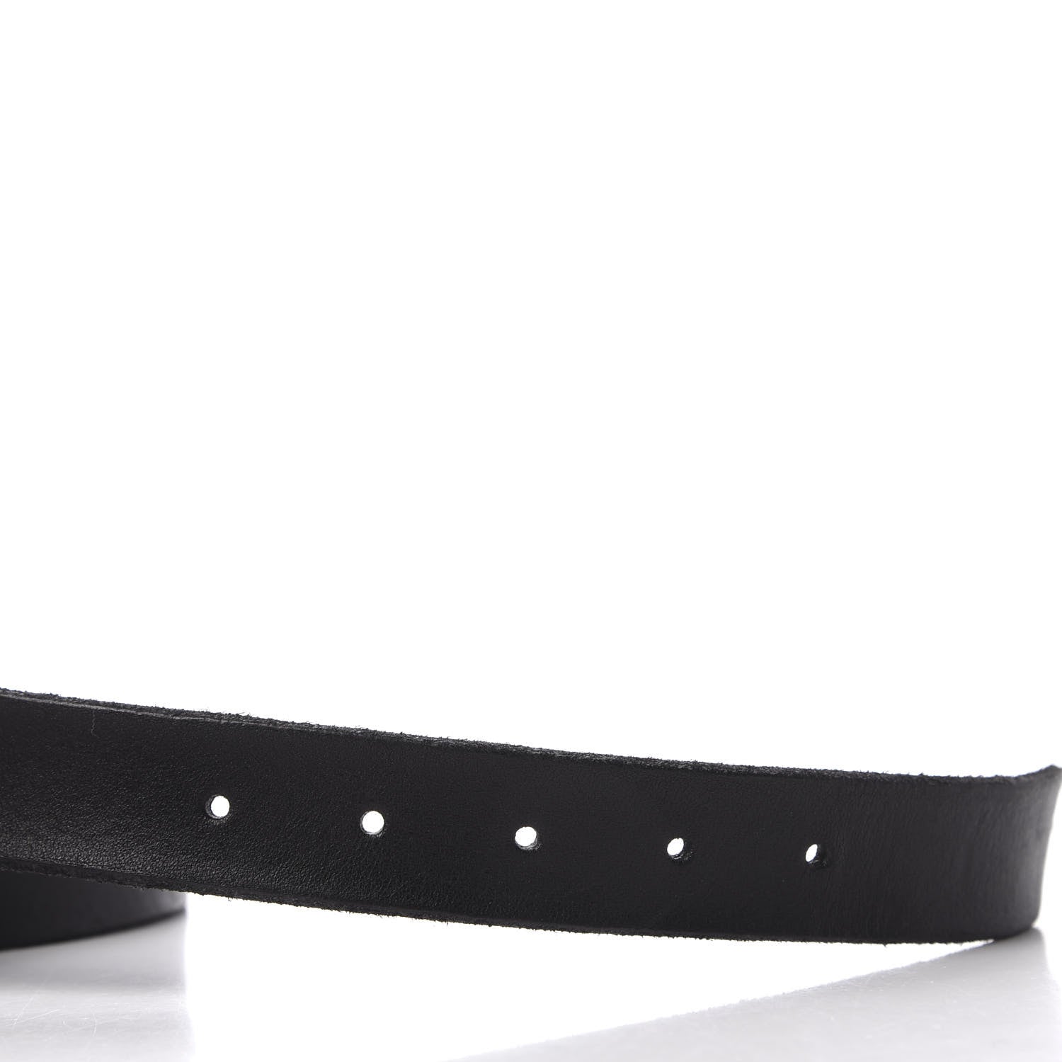 Gucci Cuoio Toscano Nickel Double G 30mm Belt 80 32 Black 5 of 7