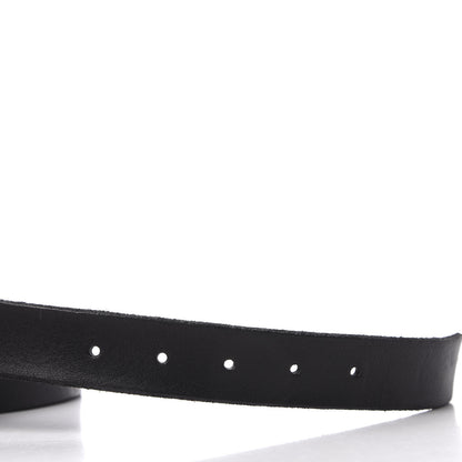 Gucci Cuoio Toscano Nickel Double G 30mm Belt 80 32 Black 5 of 7