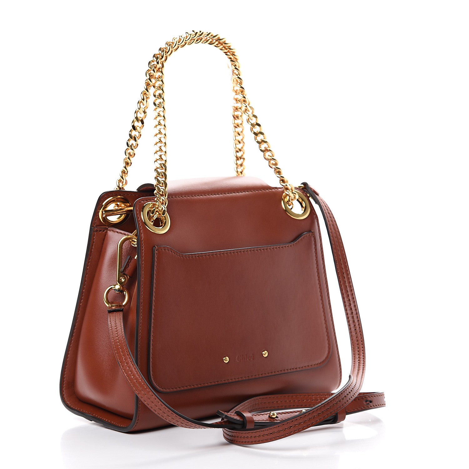 Chloe Shiny Calfskin Mini Annie Shoulder Bag Sepia Brown 2 of 9