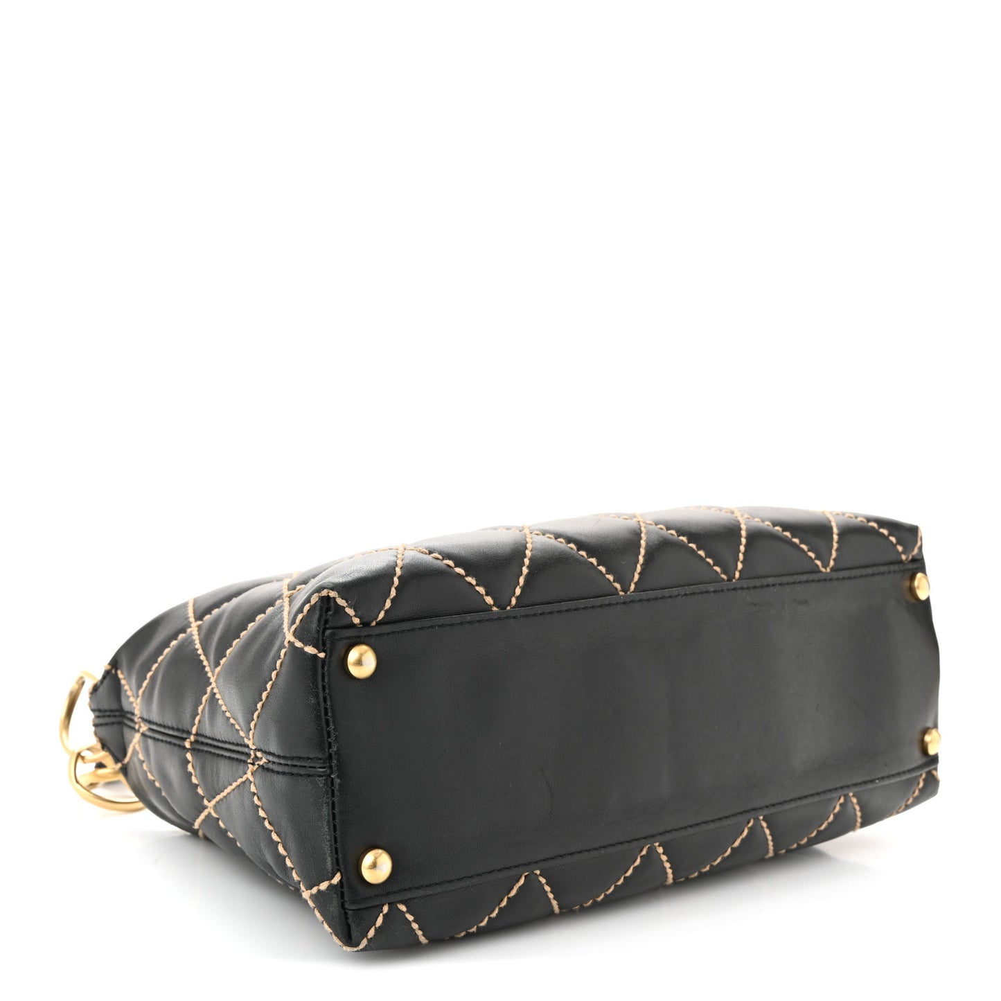 Calfskin Wild Stitch Hobo Black