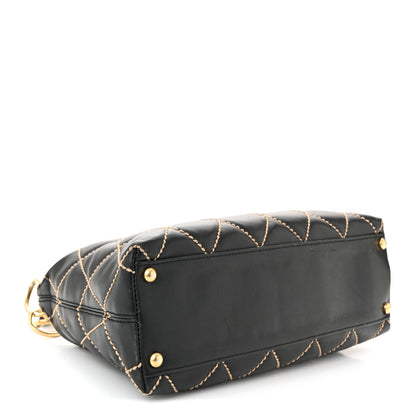 Chanel Calfskin Wild Stitch Hobo Black 4 of 11