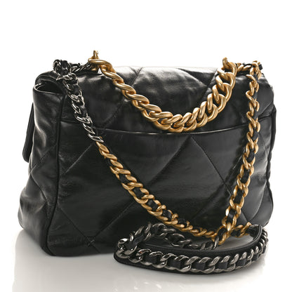 Chanel Lambskin Quilted Large Chanel 19 Flap Black 2 of 9