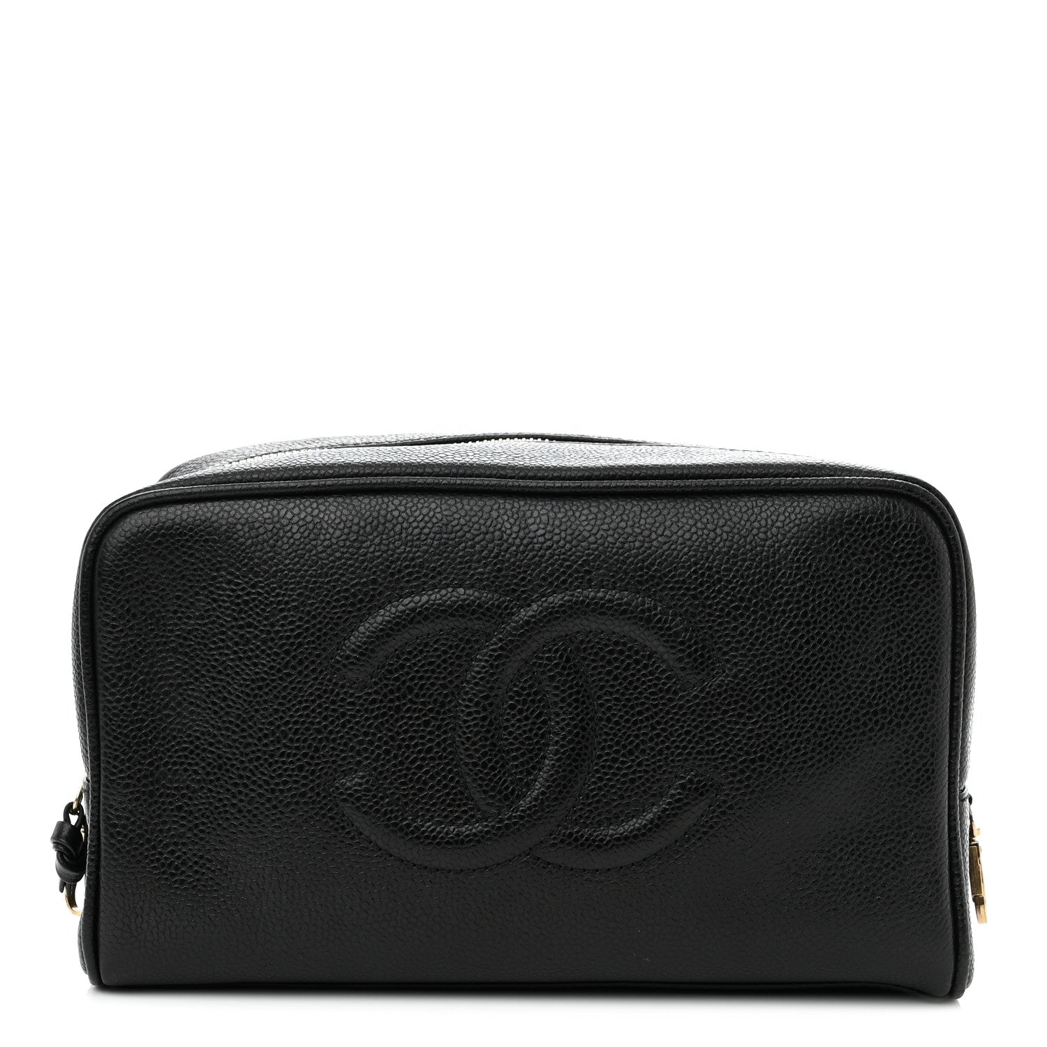Chanel Caviar Timeless CC Cosmetic Pouch Bag Black 1 of 13