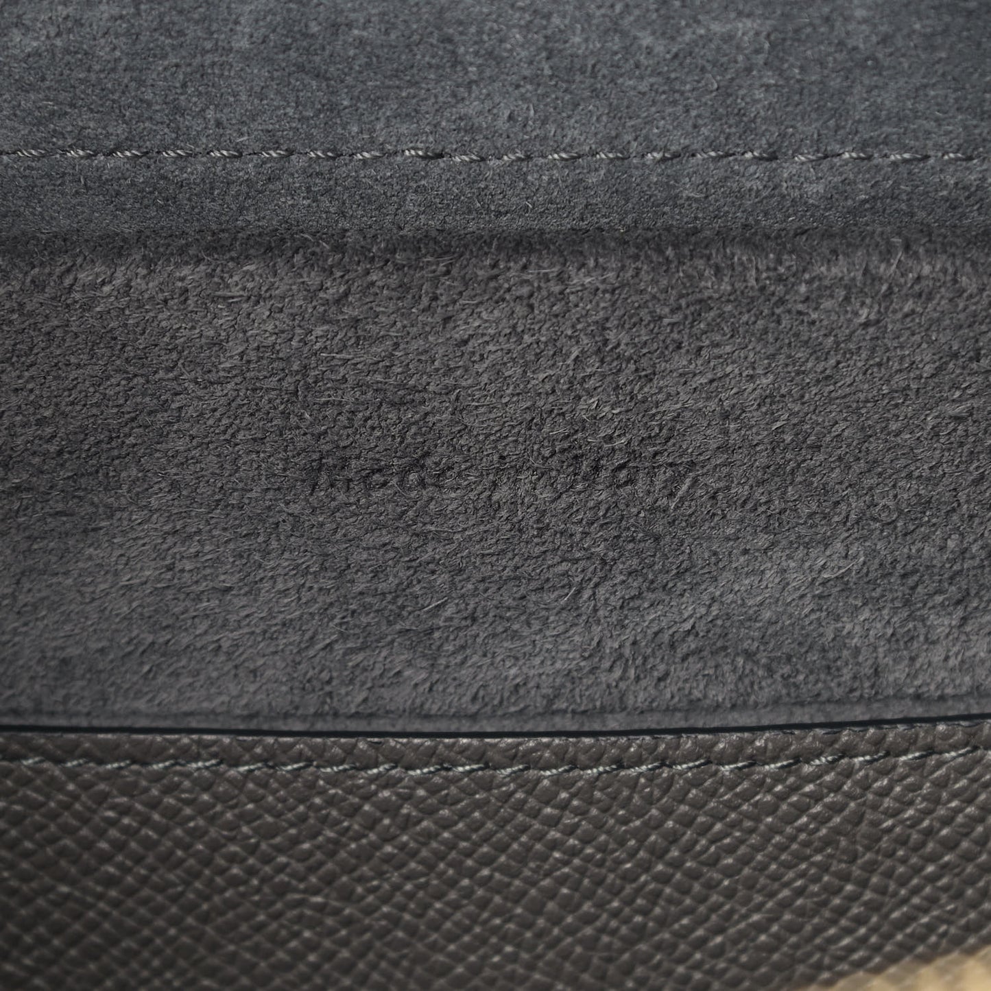 Baby Grained Calfskin Micro Belt Bag Grey
