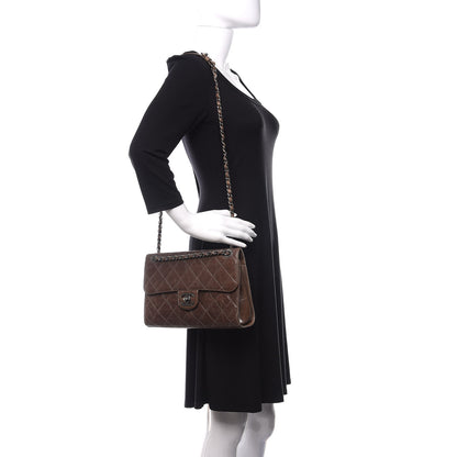 Chanel Crumpled Grained Calfskin Medium CC Crave Flap Brown 2 of 11
