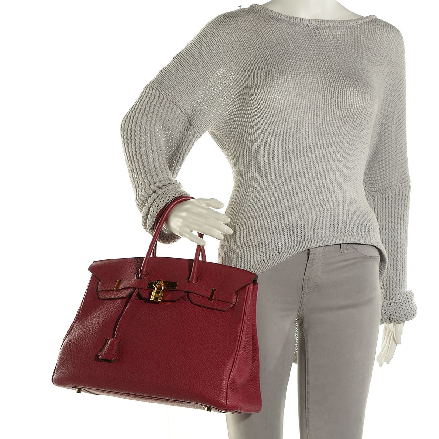 Togo Eclat Horseshoe Birkin 35 Rubis Vert Veronese