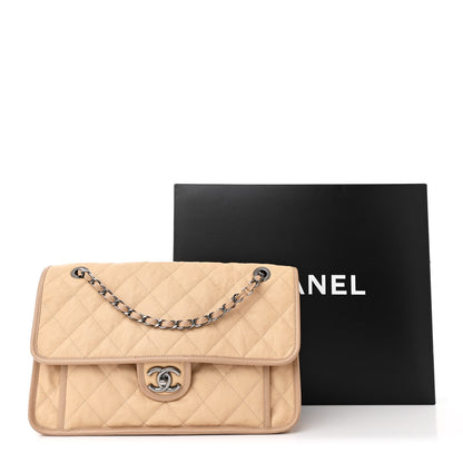 Chanel Caviar Quilted Large French Riviera Flap Beige 13 of 13