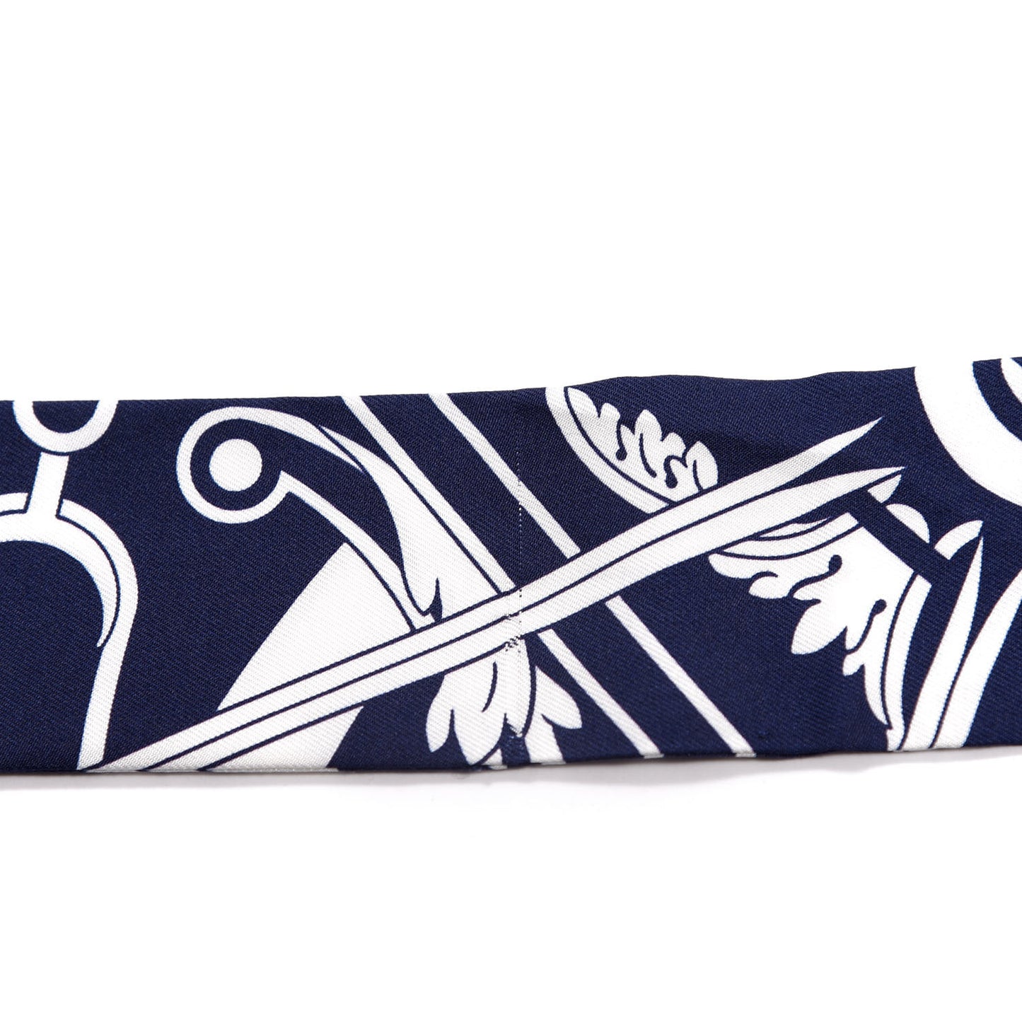 Silk Washington's Carriage Detail Twilly Marine White