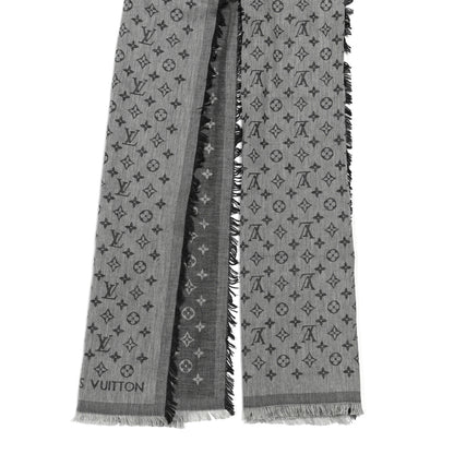 Louis Vuitton Cotton Monogram Essential Stole Gris 2 of 4