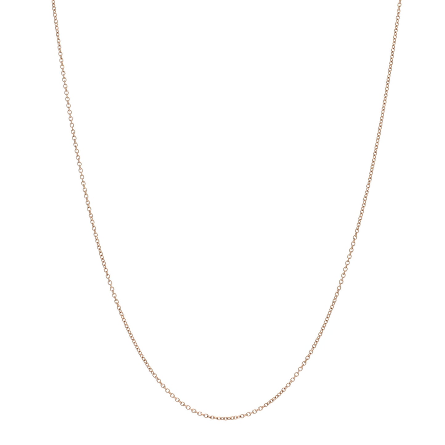 18K Rose Gold Chain Necklace 16"