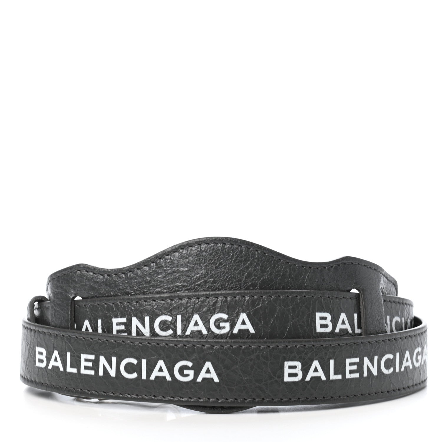 Balenciaga Agneau Classic Hardware Logo Shoulder Strap Gris Fossile 2 of 3