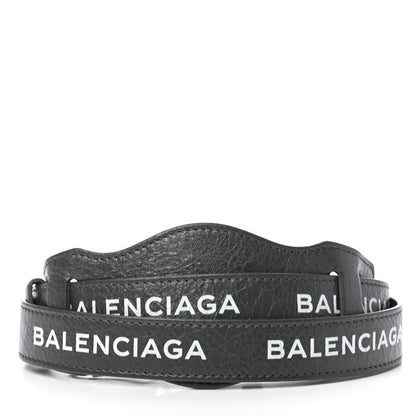 Balenciaga Agneau Classic Hardware Logo Shoulder Strap Gris Fossile 2 of 3