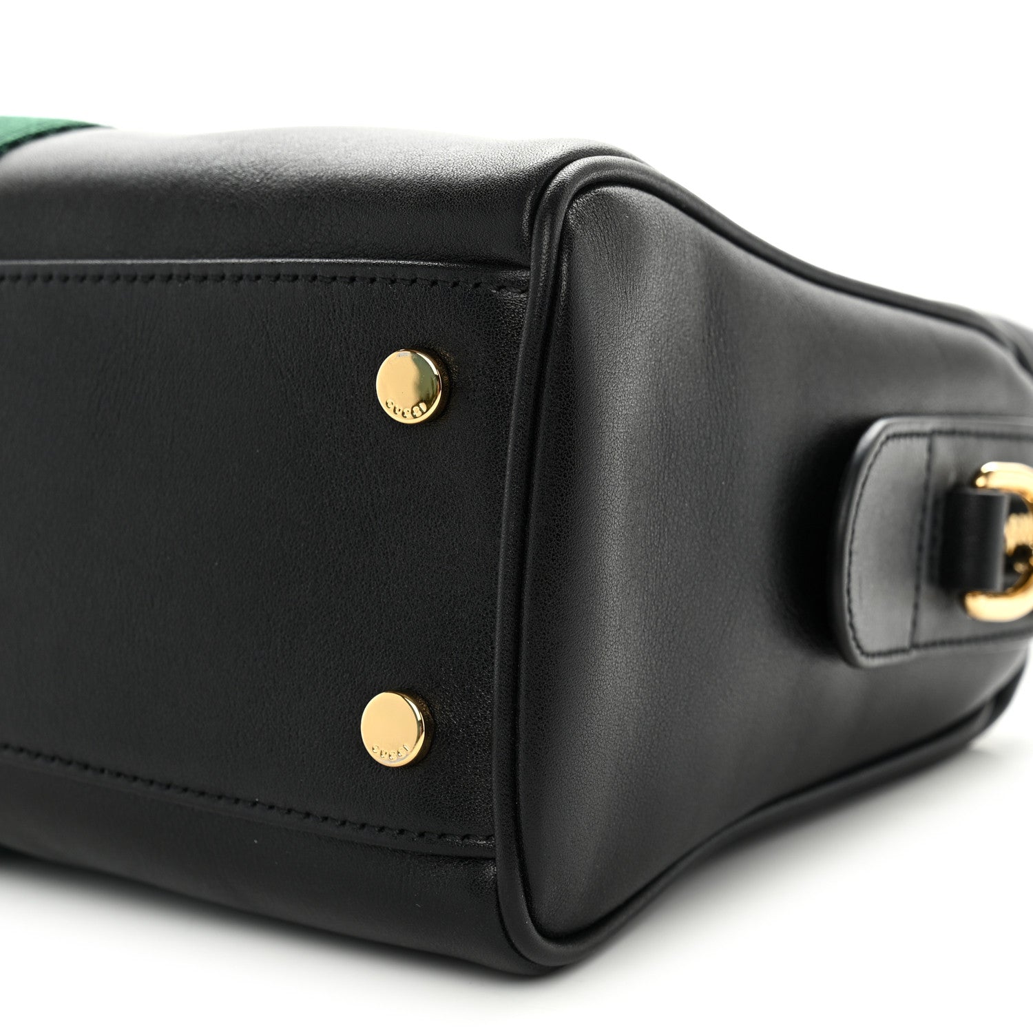 Gucci Calfskin Web Medium Borsetto Boston Black 9 of 10
