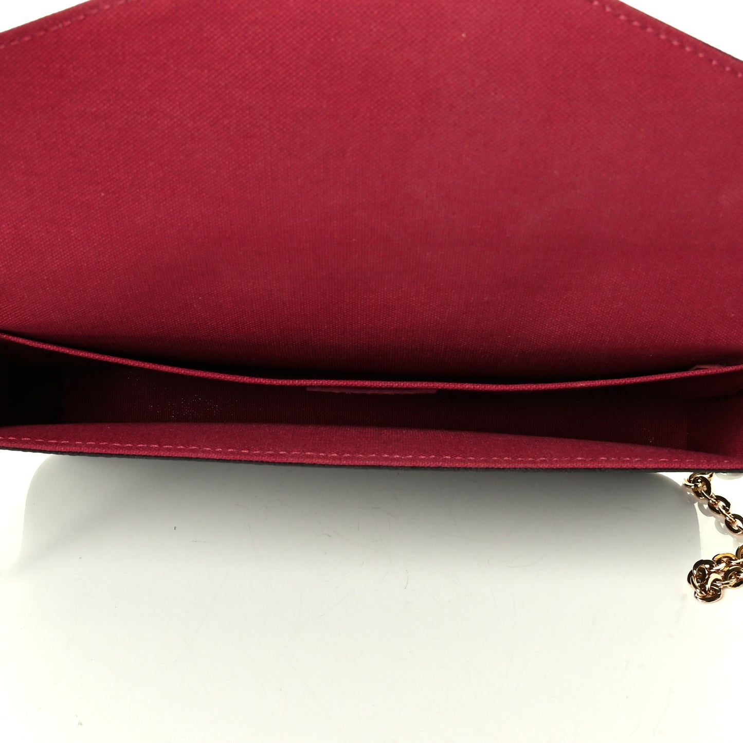 Monogram Pochette Felicie Chain Wallet Fuchsia