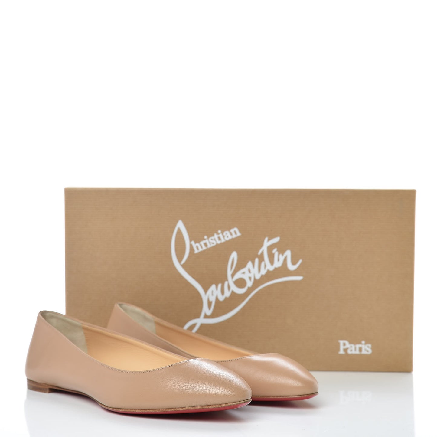Nappa Eloise Flats 36.5 Nude