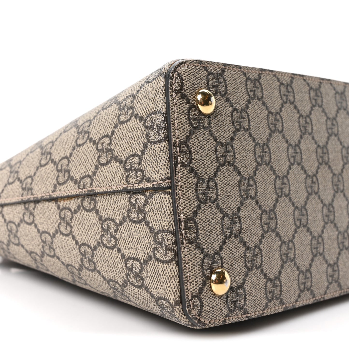 GG Supreme Monogram Small Zip Top Tote Beige Tuscany