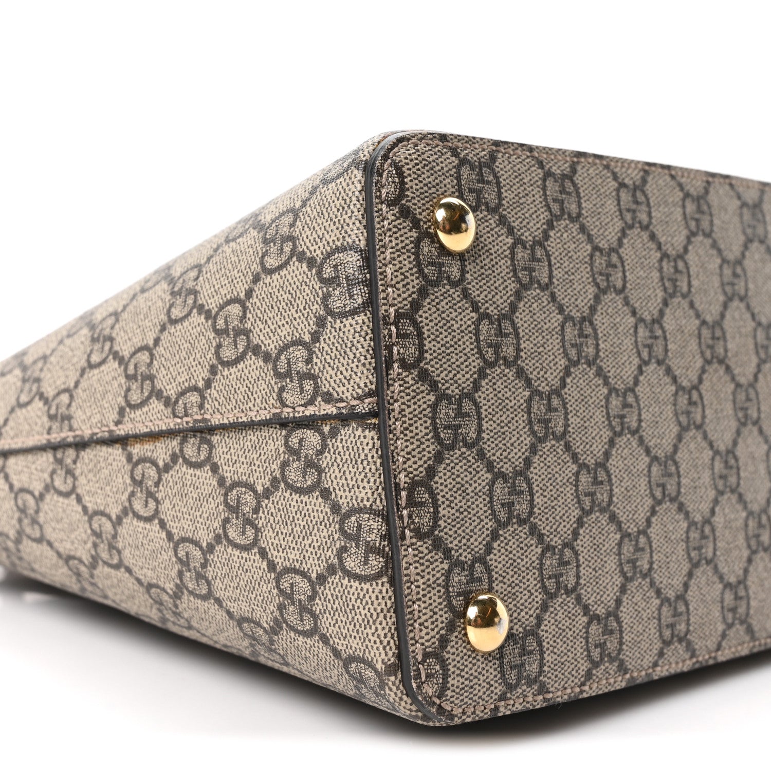 Gucci GG Supreme Monogram Small Zip Top Tote Beige Tuscany 9 of 11