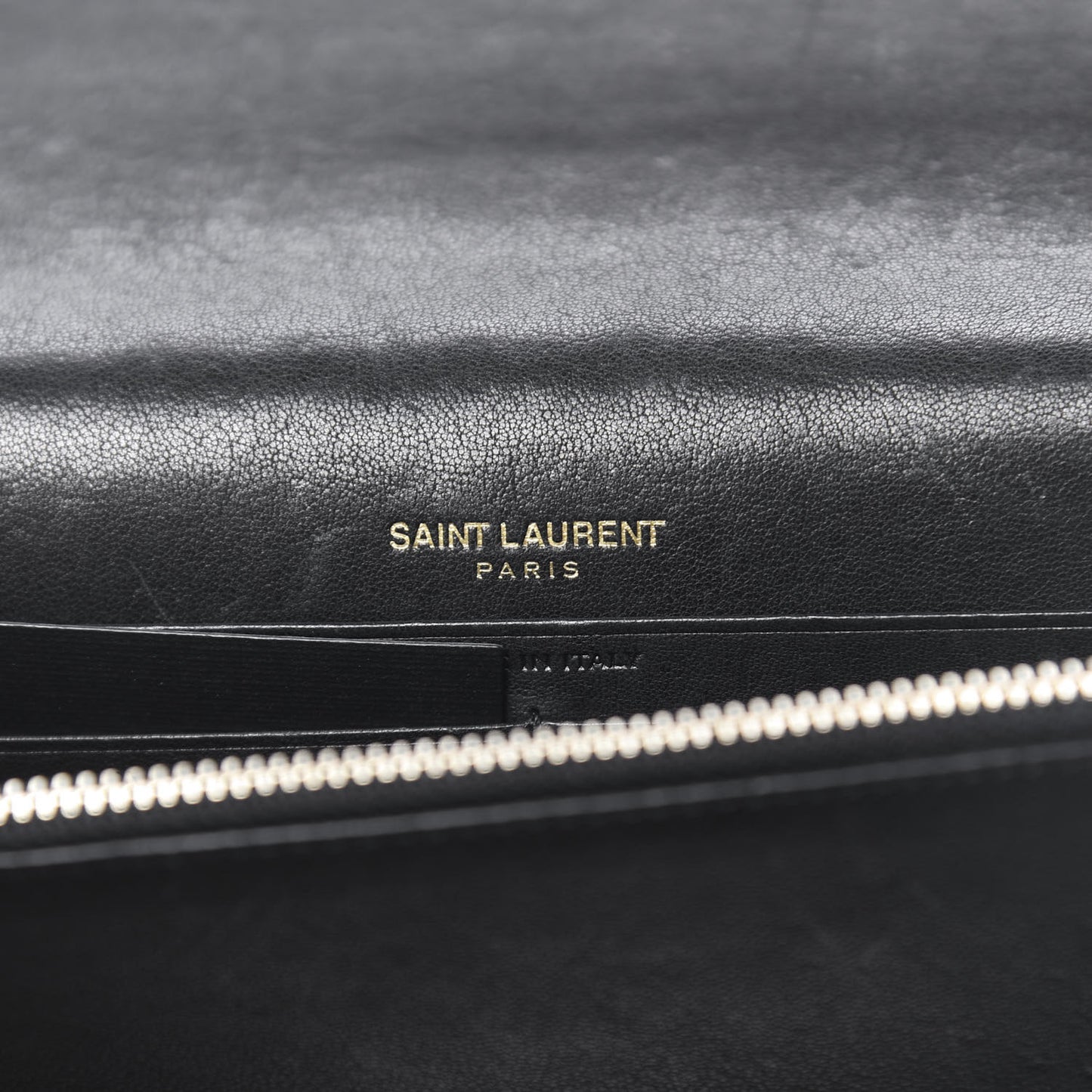 Smooth Calfskin Classic Monogram Kate Heart Tassel Heart Chain Wallet Black