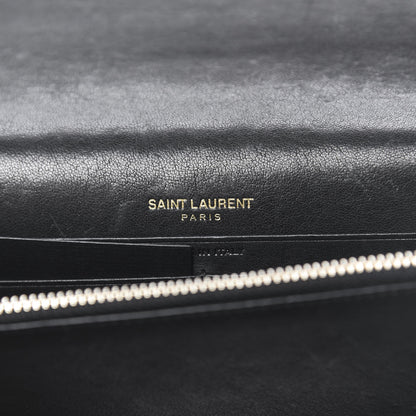 Saint Laurent Smooth Calfskin Classic Monogram Kate Heart Tassel Heart Chain Wallet Black 6 of 20