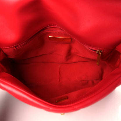 Chanel Lambskin Quilted Medium Chanel 19 Flap Red 5 of 9