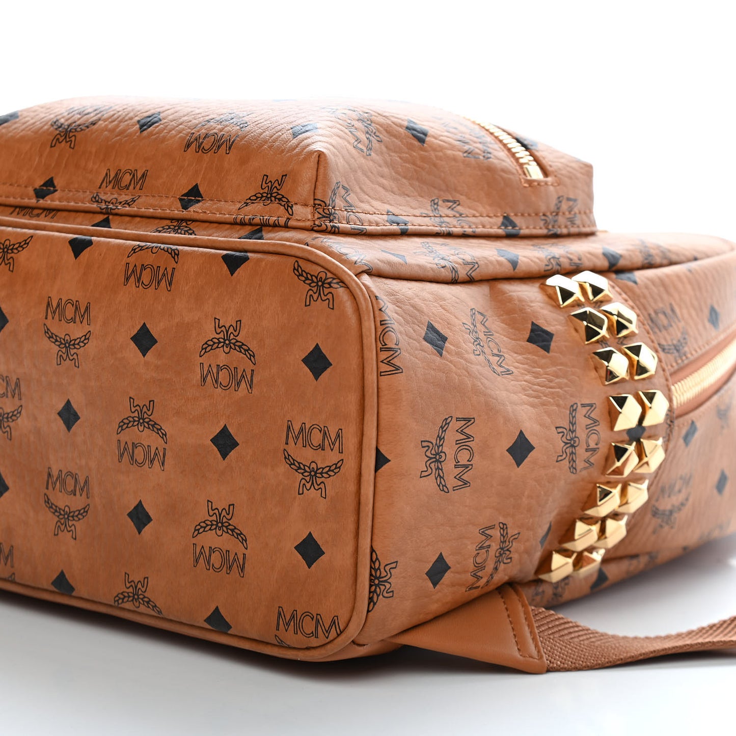 Visetos Small Side Stud Stark Backpack Cognac