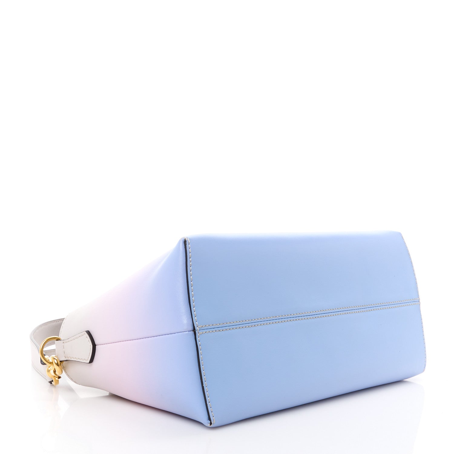 Fendi X JOSHUA VIDES Vitello Century Sfumato Medium By The Way Boston Bag Ghiaia Rosa Azzurro 4 of 16
